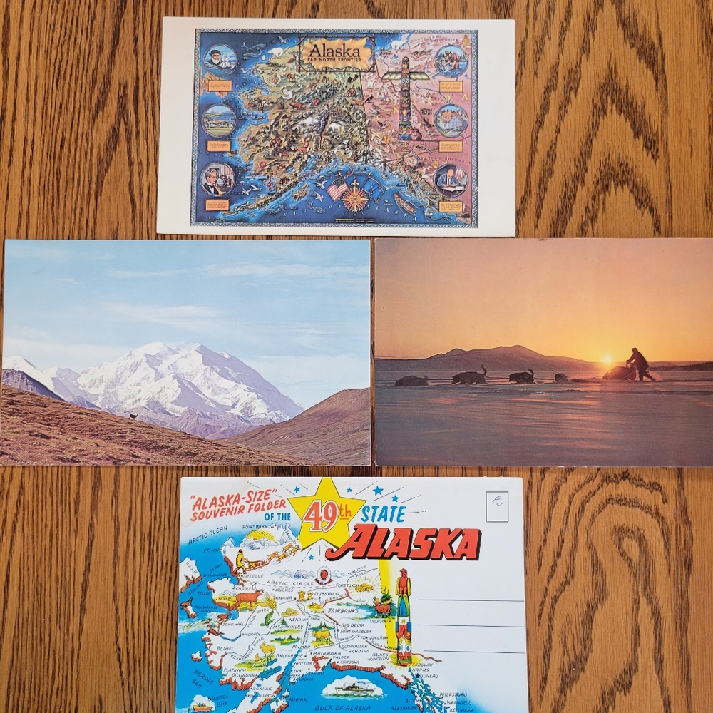 Vintage Alaska Postcards & Souvenir Folder of Scenic Alaska Vistas ~ FINAL PRICE